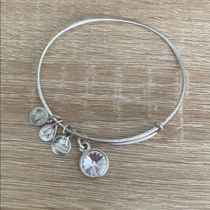 Alex and Ani Clear Crystal Charm Bangle Swarovski
